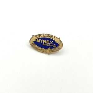 Vintage NYNEX Enterprises Service Quality Value Gold Tone Enamel Lapel Pin Bell